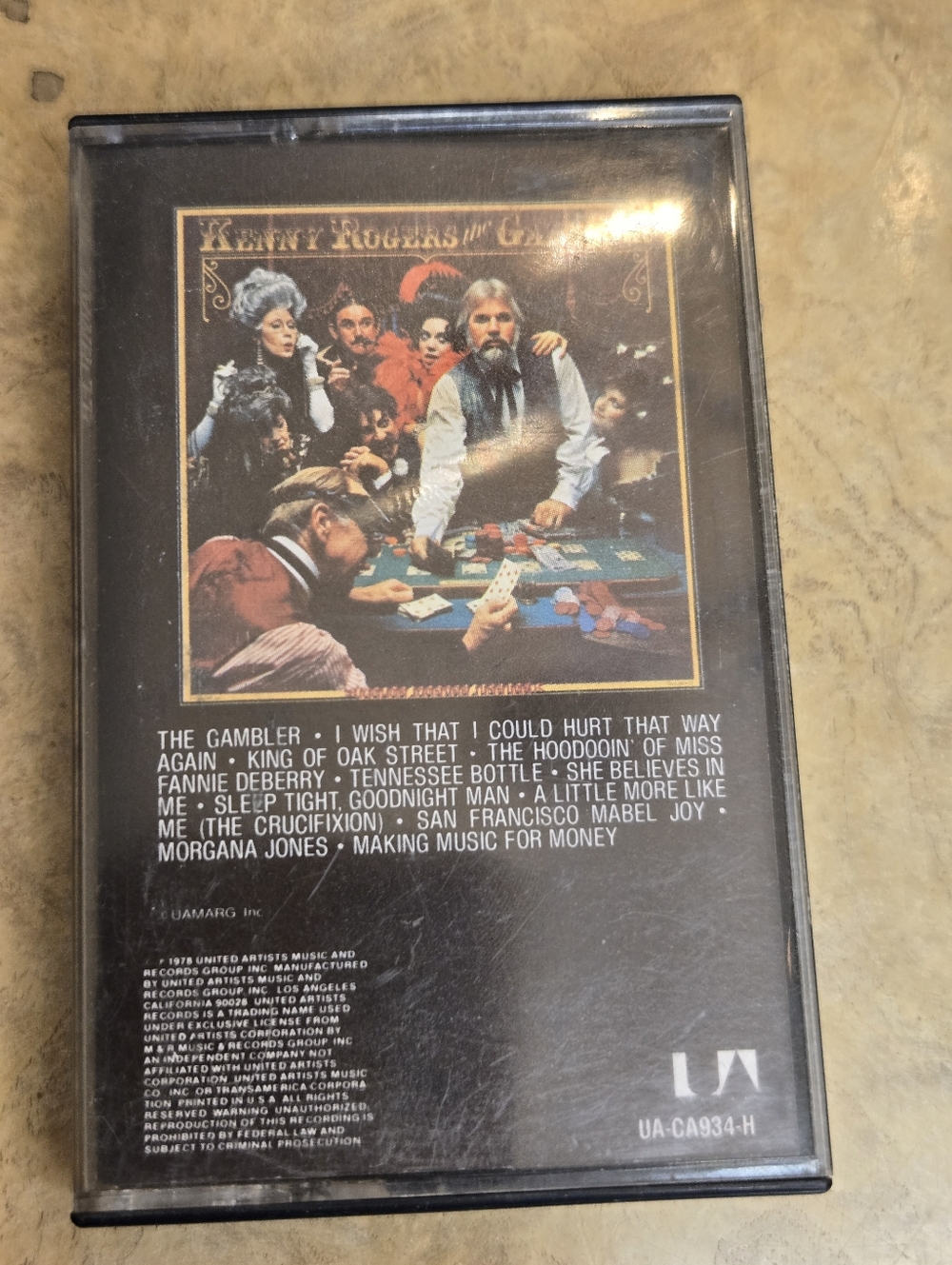 Kenny Rogers & The Gambler Cassette Tape - Black